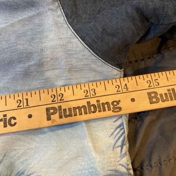 TOMMY BAHAMA Mens 100% Silk Blue Palm Hawaiian Camp‎ Button Up Shirt Size XL - Picture 7 of 8